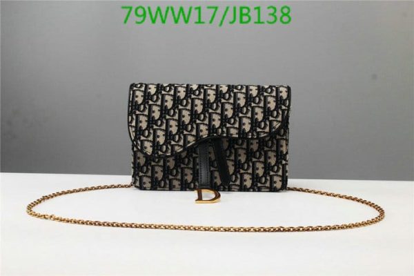 Christian Dior AAA+ Replica Oblique Saddle Pouch Chain Bag JB13816431975