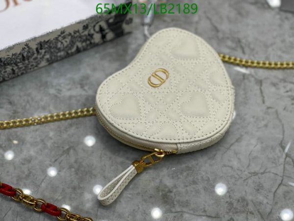 Dior AAA+ Replica Dioramour Caro Heart Pouch With Chain LB21894693187