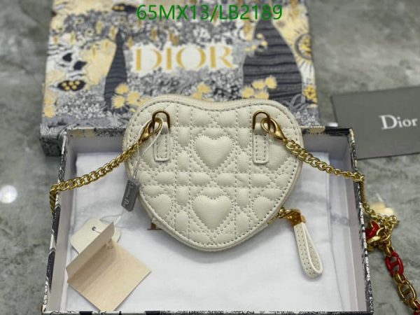 Dior AAA+ Replica Dioramour Caro Heart Pouch With Chain LB21894693187