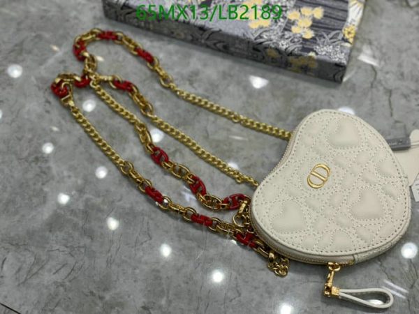 Dior AAA+ Replica Dioramour Caro Heart Pouch With Chain LB21894693187