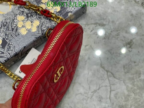 Dior AAA+ Replica Dioramour Caro Heart Pouch With Chain LB21894693187