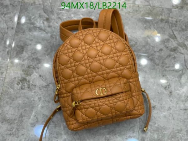 Dior AAA+ Replica Mini Cannage Sheepskin Backpack LB22146152874