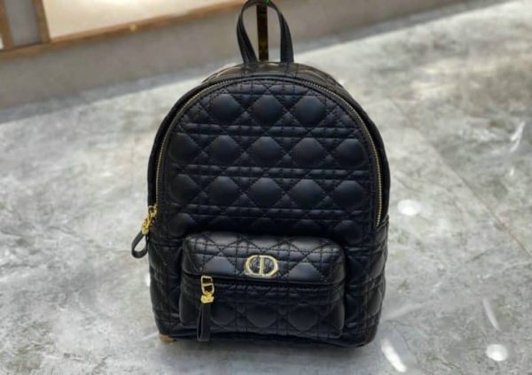 Dior AAA+ Replica Mini Cannage Sheepskin Backpack LB22146152874