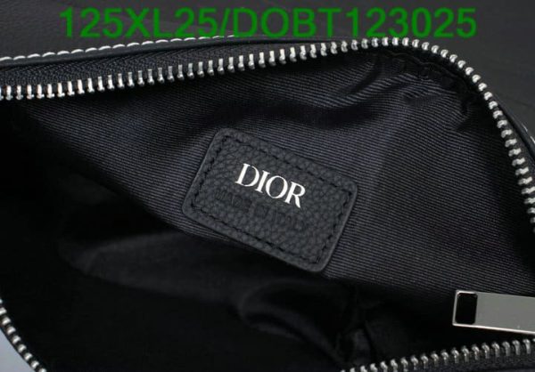 Dior AAA+ Replica Shawn Bee Patch Leather Saddle Bag DOBT123025819