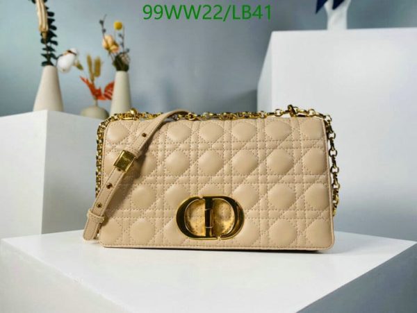 Dior AAA+ Replica Sheepskin Large Caro Handbag LB41164329764