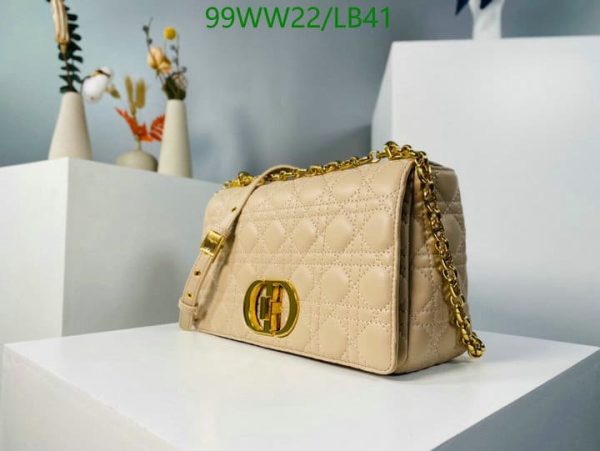 Dior AAA+ Replica Sheepskin Large Caro Handbag LB41164329764