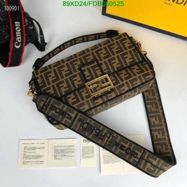 Fendi AAA+ Replica 2-way Full Canvas Sling Bag FDB0505255762