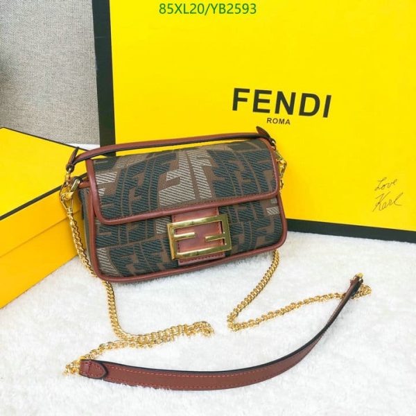 Fendi AAA+ Replica Baguette Bag In Fish-Eye Motif Canvas YB25932741234