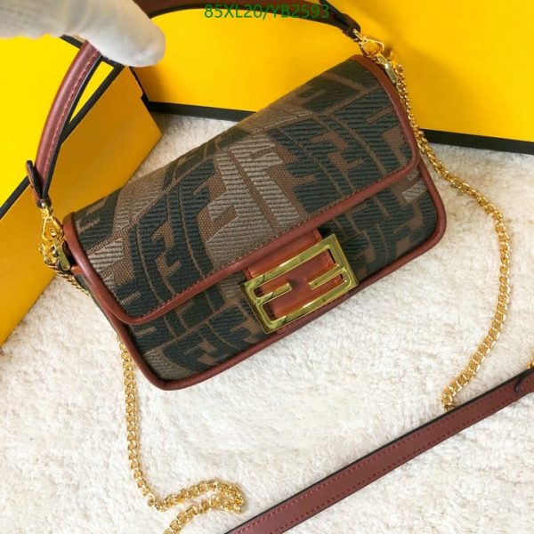 Fendi AAA+ Replica Baguette Bag In Fish-Eye Motif Canvas YB25932741234