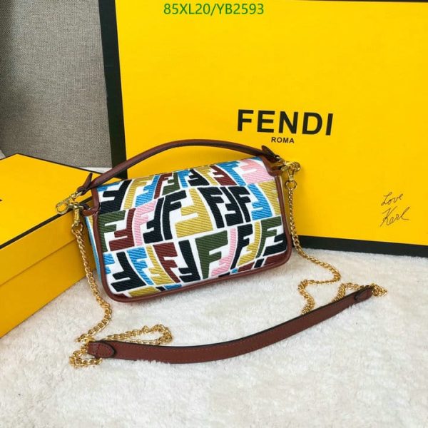 Fendi AAA+ Replica Baguette Bag In Fish-Eye Motif Canvas YB25932741234