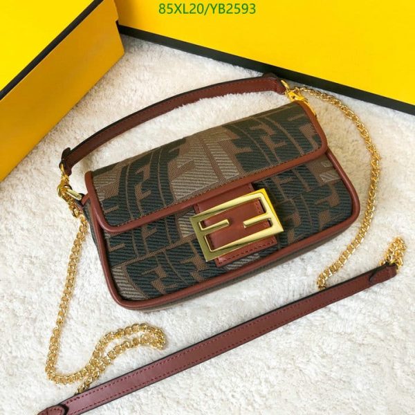 Fendi AAA+ Replica Baguette Bag In Fish-Eye Motif Canvas YB25932741234