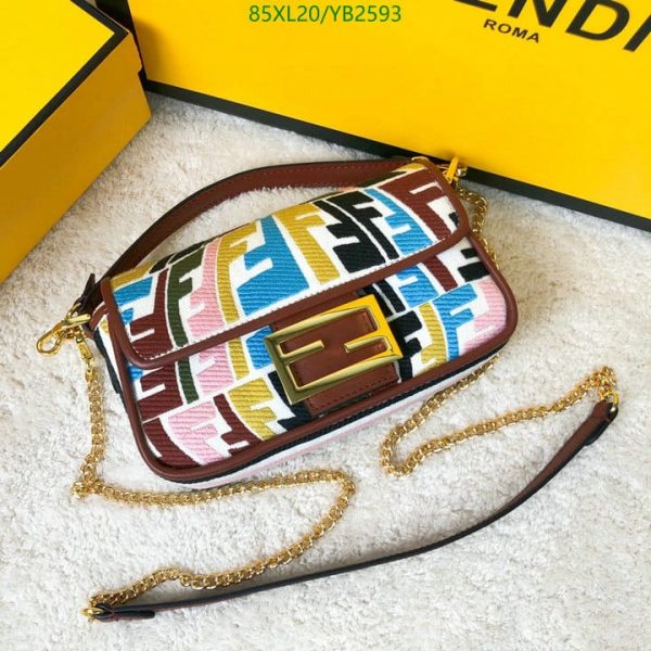 Fendi AAA+ Replica Baguette Bag In Fish-Eye Motif Canvas YB25932741234