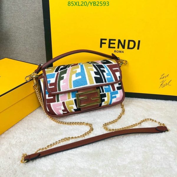 Fendi AAA+ Replica Baguette Bag In Fish-Eye Motif Canvas YB25932741234