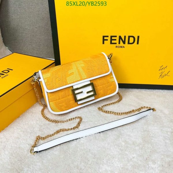 Fendi AAA+ Replica Baguette Bag In Fish-Eye Motif Canvas YB25932741234