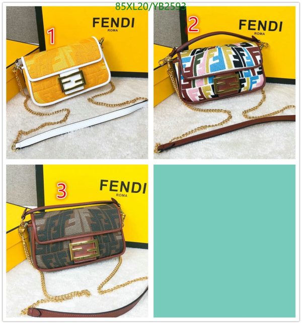 Fendi AAA+ Replica Baguette Bag In Fish-Eye Motif Canvas YB25932741234