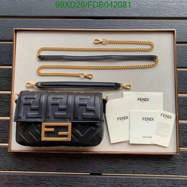 Fendi AAA+ Replica Baguette Sheepskin Leather Bag FDB0420814758