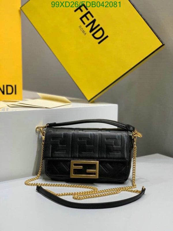 Fendi AAA+ Replica Baguette Sheepskin Leather Bag FDB0420814758