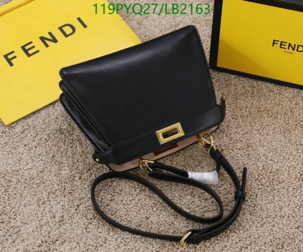 Fendi AAA+ Replica Black Peekaboo Handbag  LB21630145698