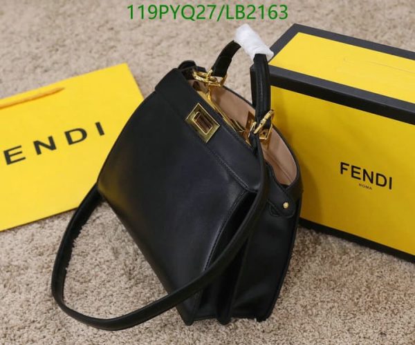 Fendi AAA+ Replica Black Peekaboo Handbag  LB21630145698