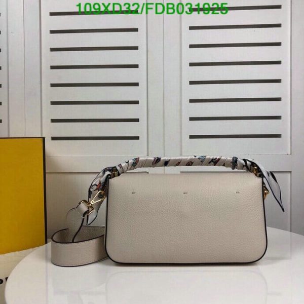 Fendi AAA+ Replica Calfskin Romano Selleria Large Baguette Papavero FDB0319254576