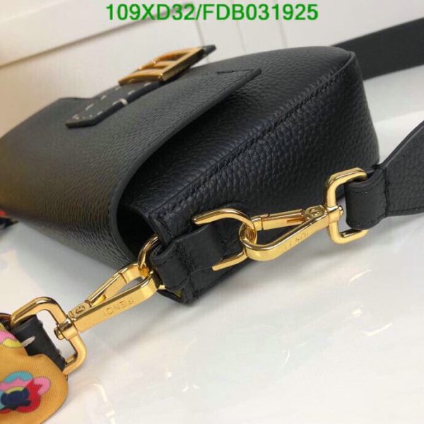 Fendi AAA+ Replica Calfskin Romano Selleria Large Baguette Papavero FDB0319254576