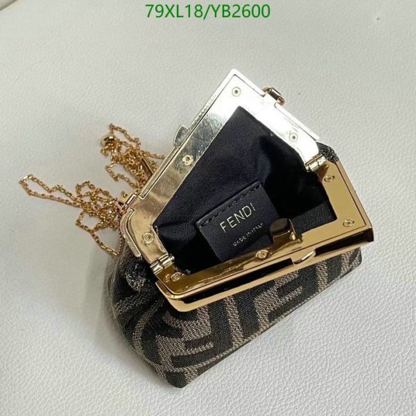 Fendi AAA+ Replica First Mini Fabric Bag Black YB26001031256