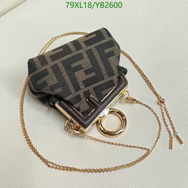 Fendi AAA+ Replica First Mini Fabric Bag Black YB26001031256