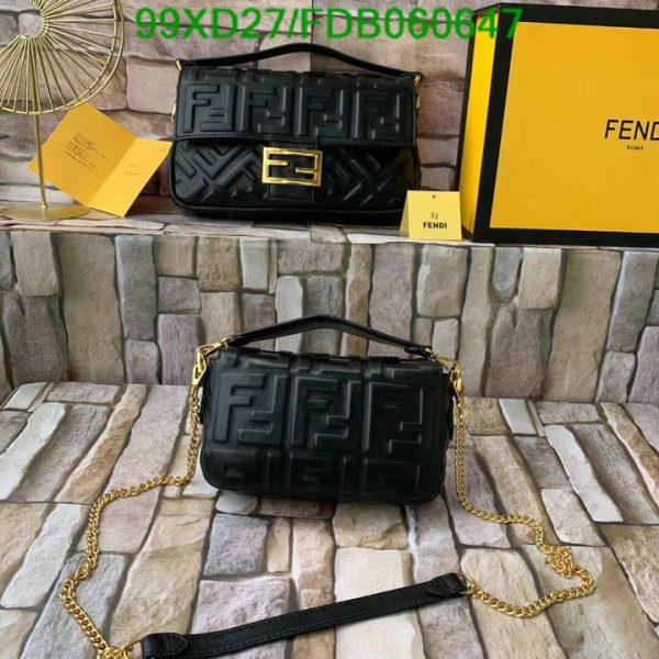 Fendi AAA+ Replica Metallic Nappa Embossed Baguette B060647576208