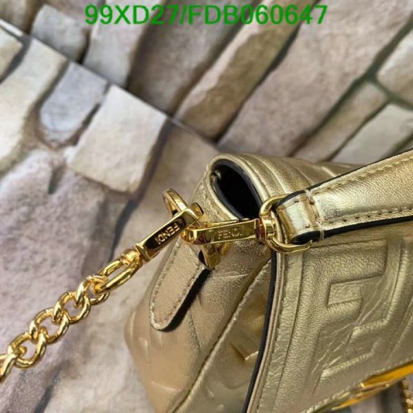 Fendi AAA+ Replica Metallic Nappa Embossed Baguette B060647576208