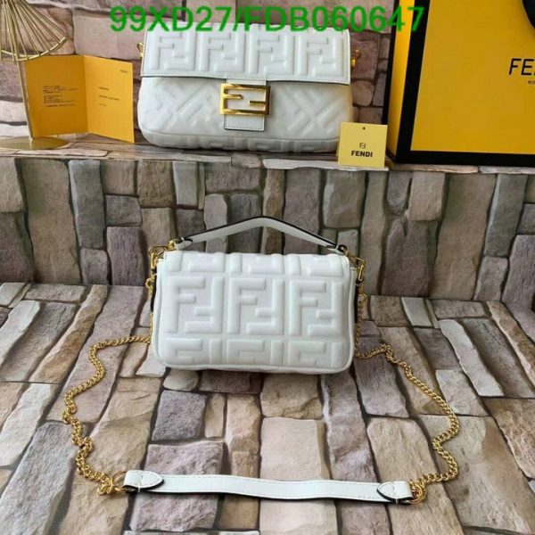 Fendi AAA+ Replica Metallic Nappa Embossed Baguette B060647576208