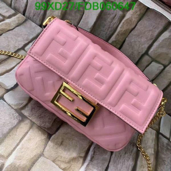 Fendi AAA+ Replica Metallic Nappa Embossed Baguette B060647576208