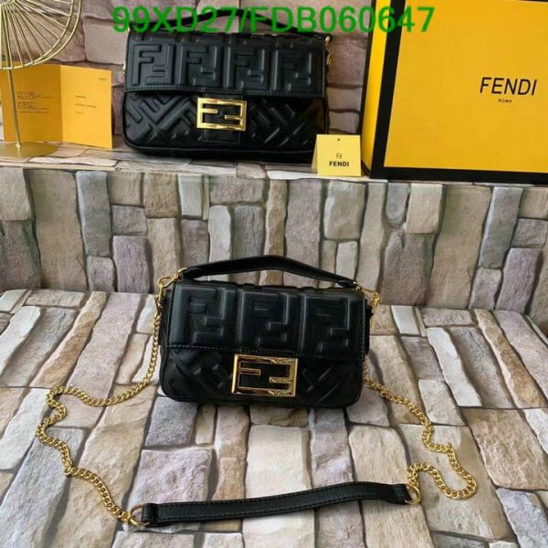 Fendi AAA+ Replica Metallic Nappa Embossed Baguette B060647576208