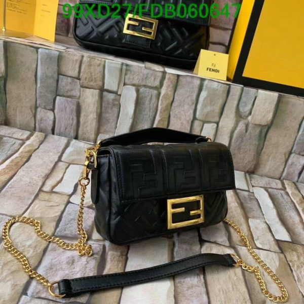 Fendi AAA+ Replica Metallic Nappa Embossed Baguette B060647576208