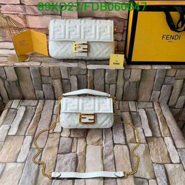 Fendi AAA+ Replica Metallic Nappa Embossed Baguette B060647576208