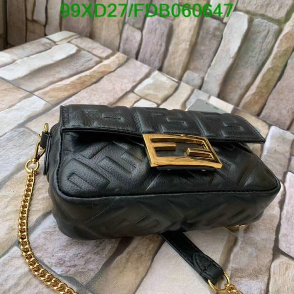 Fendi AAA+ Replica Metallic Nappa Embossed Baguette B060647576208