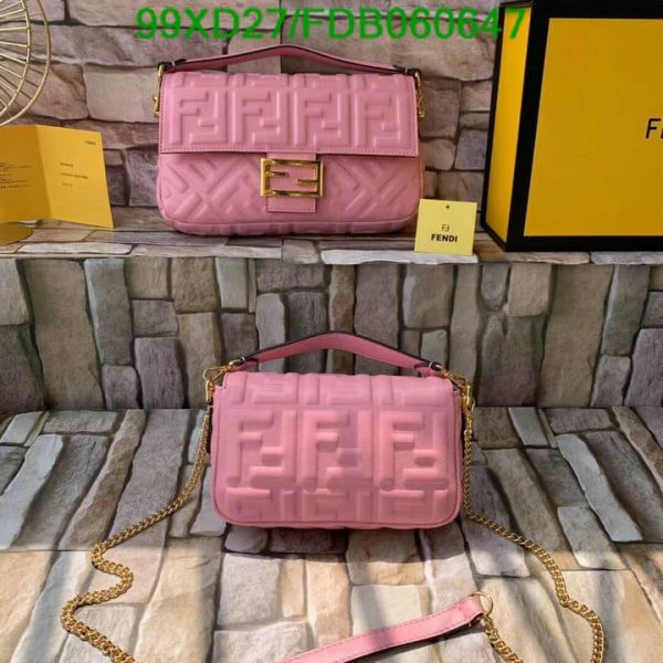 Fendi AAA+ Replica Metallic Nappa Embossed Baguette B060647576208