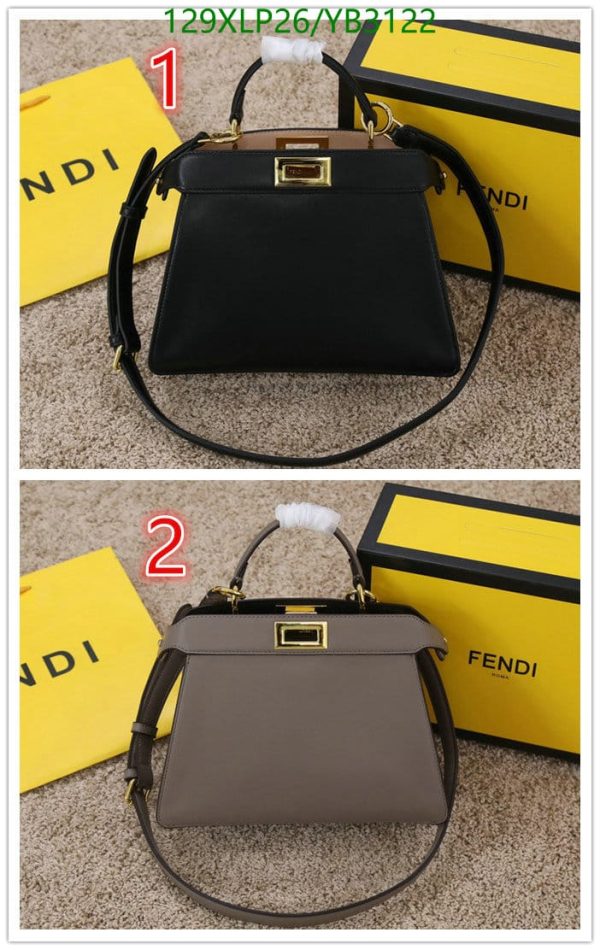 Fendi AAA+ Replica Mini Peekaboo Selleria Handbag YB31222586321