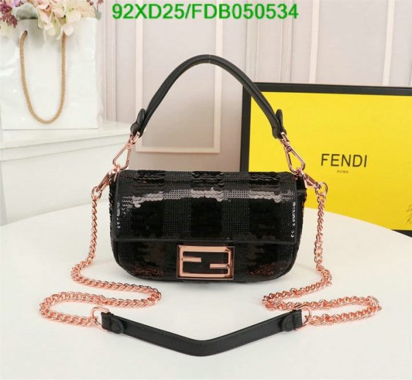 Fendi AAA+ Replica Mini baguette satin bag FDB0505342753