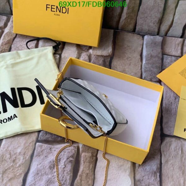 Fendi AAA+ Replica Nappa FF Embossed Nano Baguette Charm Lollypop B060646578023