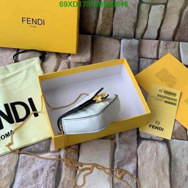 Fendi AAA+ Replica Nappa FF Embossed Nano Baguette Charm Lollypop B060646578023