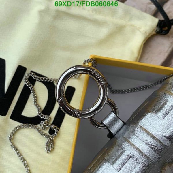 Fendi AAA+ Replica Nappa FF Embossed Nano Baguette Charm Lollypop B060646578023