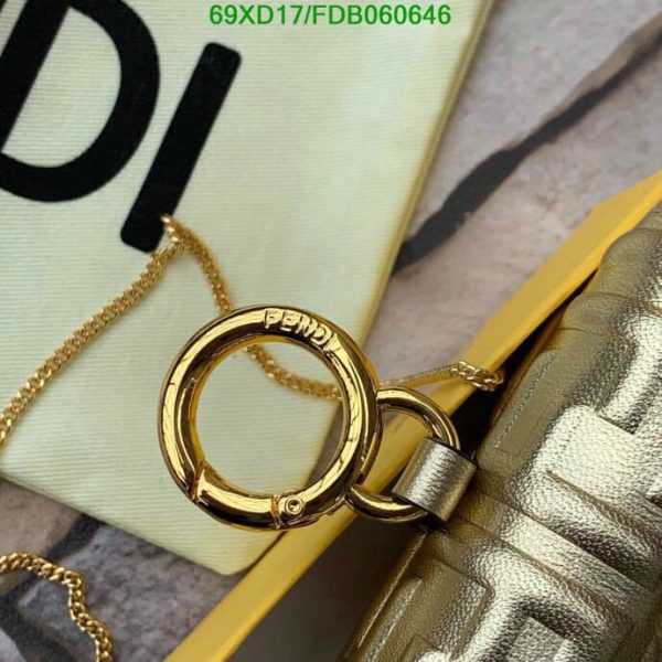 Fendi AAA+ Replica Nappa FF Embossed Nano Baguette Charm Lollypop B060646578023