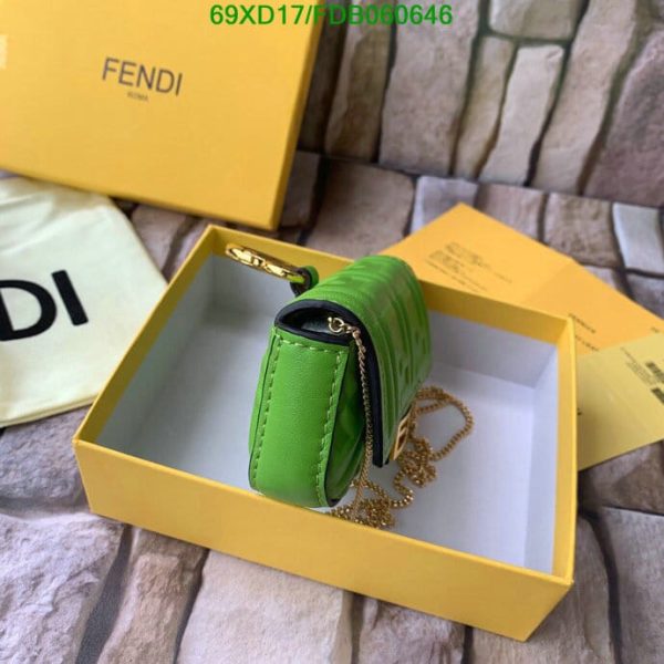 Fendi AAA+ Replica Nappa FF Embossed Nano Baguette Charm Lollypop B060646578023