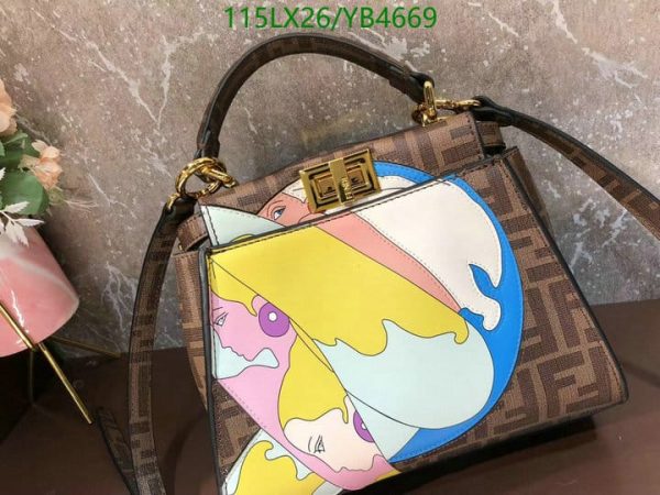 Fendi AAA+ Replica Saffiano handbag peekaboo mini YB46695723059