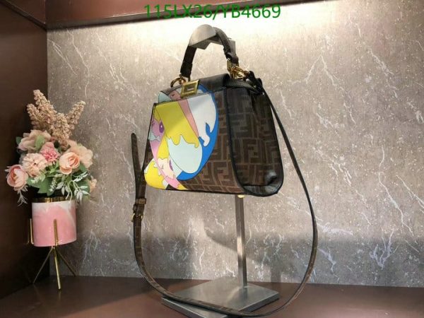 Fendi AAA+ Replica Saffiano handbag peekaboo mini YB46695723059