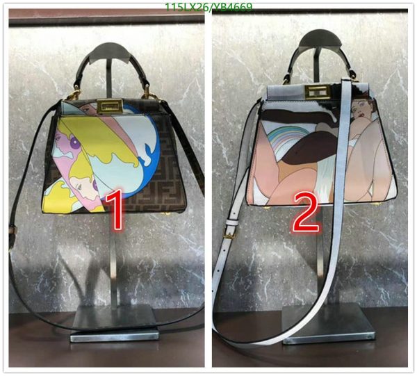 Fendi AAA+ Replica Saffiano handbag peekaboo mini YB46695723059