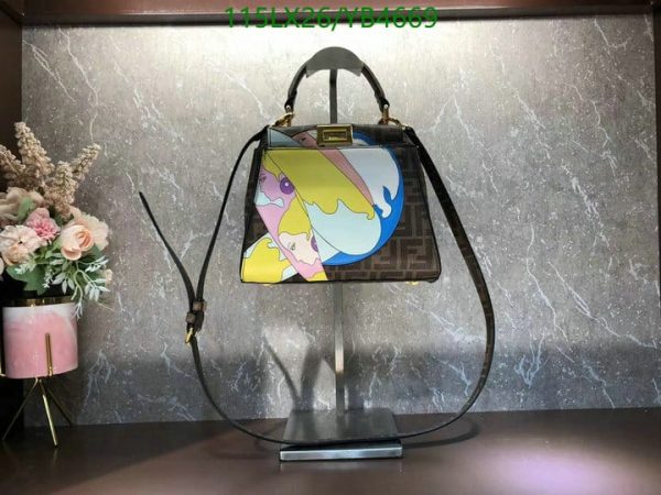 Fendi AAA+ Replica Saffiano handbag peekaboo mini YB46695723059