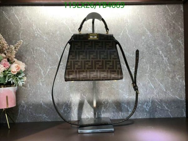 Fendi AAA+ Replica Saffiano handbag peekaboo mini YB46695723059