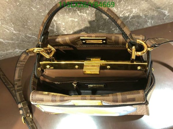 Fendi AAA+ Replica Saffiano handbag peekaboo mini YB46695723059