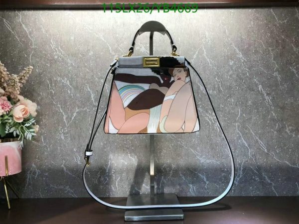 Fendi AAA+ Replica Saffiano handbag peekaboo mini YB46695723059